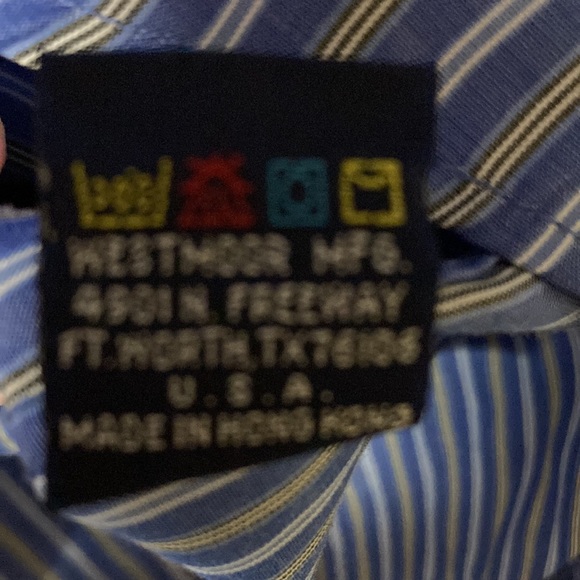 Panhandle Slim Men’s Striped Western Cowboy Shirt Pearl Snaps Ling Sleeves Sz XL - Picture 6 of 7